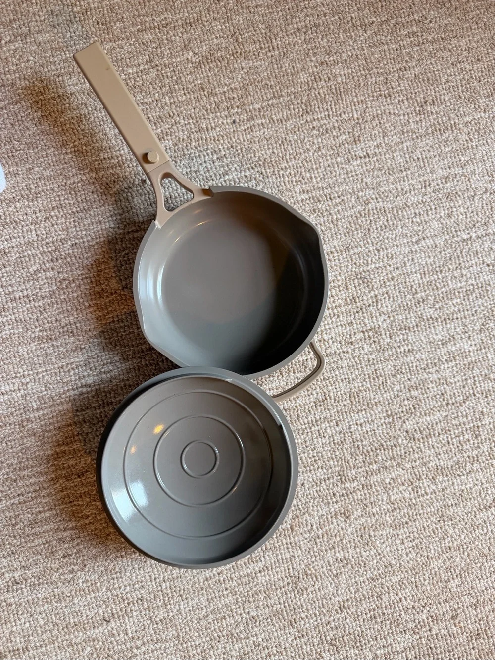 Our Place Sandstone Beige Nonstick Sauté Pan with Lid